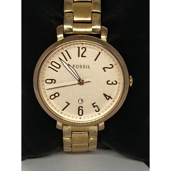 Fossil Jacqueline ES3970 Women Rose Gold Stainless Steel Analog Dial Watch JK671 - Picture 2 of 12